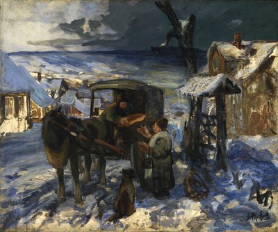 Village Scene by George Overbury Pop Hart