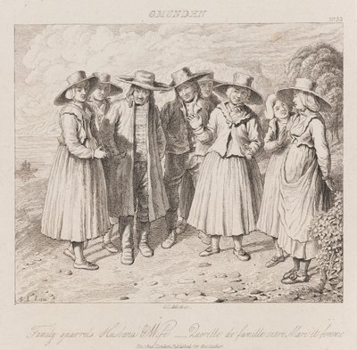 Family Quarrel, Gmunden, c.1821 by George Robert Lewis