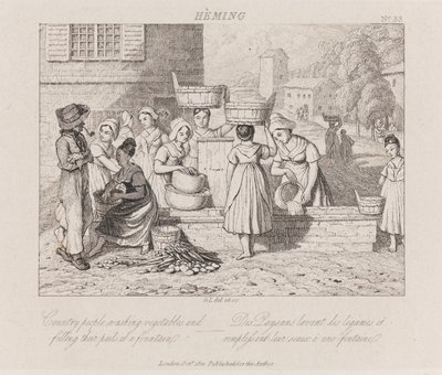 Washing Vegetables, Heming by George Robert Lewis