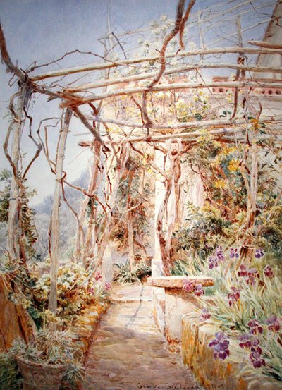 Irises under the pergola by George Samuel Elgood