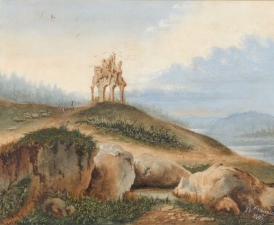 Landscape with a Fantastic Castle by George Sand