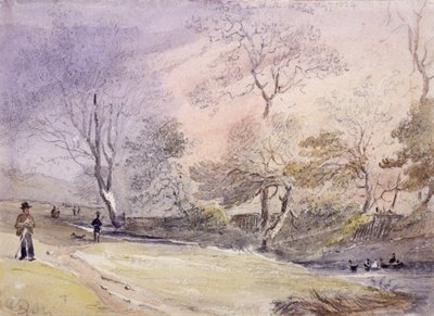 Fleet River, Hampstead, London, 1834 by George Shepheard