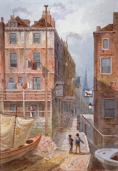 Hungerford Stairs, Westminster, London by George Shepherd