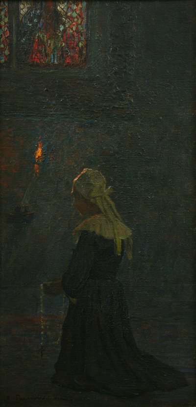 At Prayer (Pont Aven), 1905 by George Sherwood Hunter