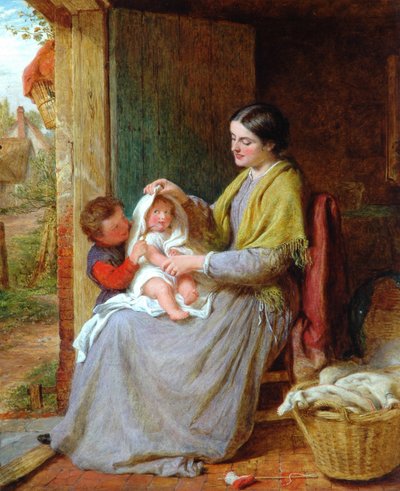 Playing with Baby, 1863 by George Smith