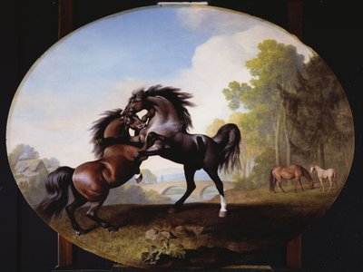 Stallions Fighting, 1781 by George Stubbs