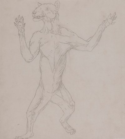 Tiger Body, Standing in Human Posture by George Stubbs