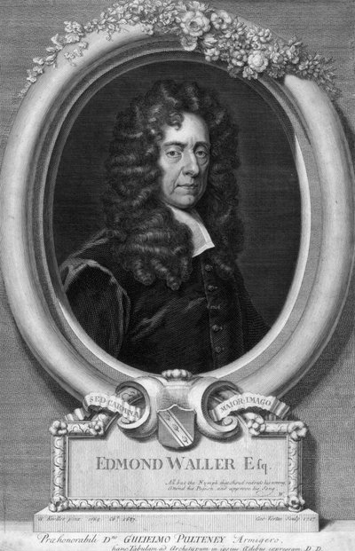 Edmond Waller, 17th century English poet by George Vertue
