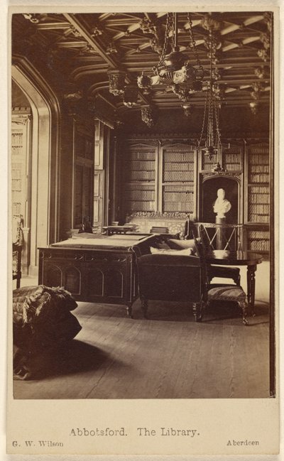 Abbotsford. The Library. by George Washington Wilson