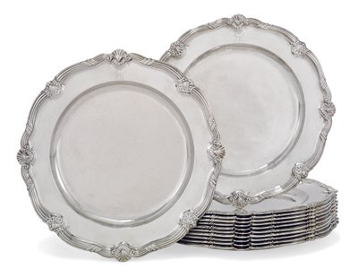 Dinner Plates, The Leinster Service by George Wickes