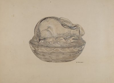 Covered Rabbit Dish by George Yanosko