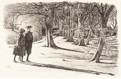 Two Children in the Snow by George du Maurier