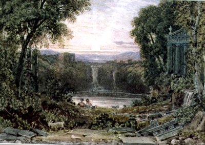 Sunset, Tivoli by George the Younger Barret