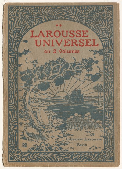 Larousse Universal: Cover Le Larousse Universel by Georges Auriol