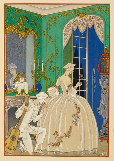 To Clymene. A Woman and Musician by Georges Barbier