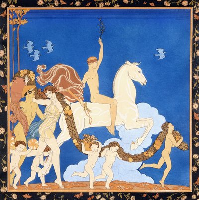 La Cheval Blanc by Georges Barbier