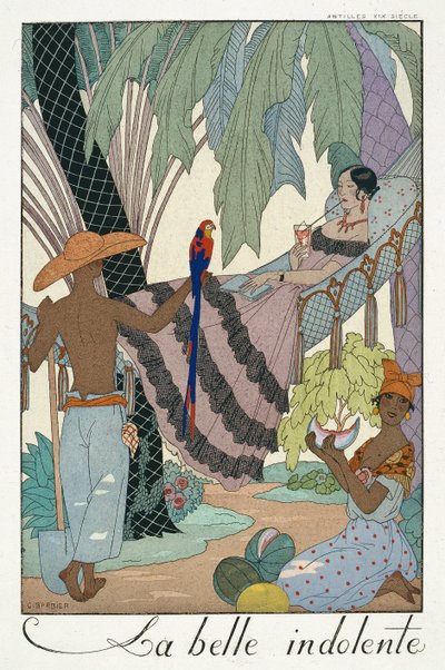 The idle beauty by Georges Barbier