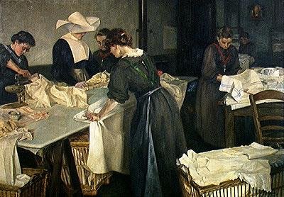 Ironing at the Orphanage by Georges Dervaux