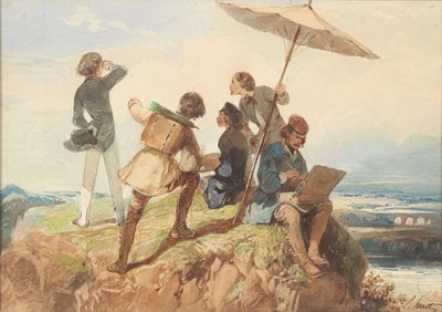 En plein air Painters by Georges Eugène Huot
