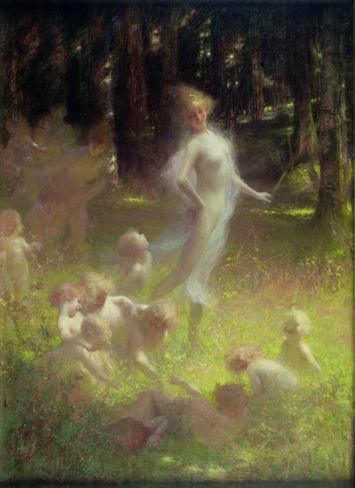 Fairy and Sprites in the Undergrowth by Georges Picard