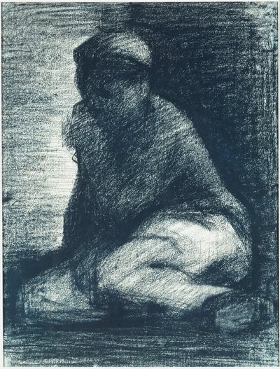 A Young Man Crouching, c.1882 by Georges Pierre Seurat