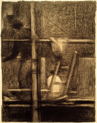 The Scaffolding by Georges Seurat