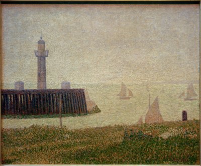 Tip of the Harbor Mole of Honfleur by Georges Seurat