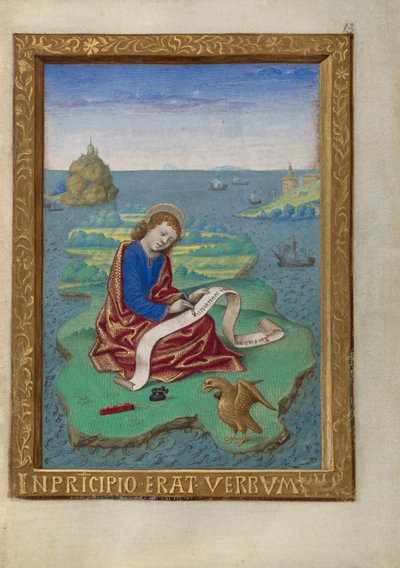 Saint John on Patmos by Georges Trubert