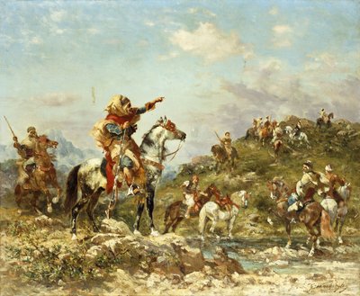 Arab Warriors on Horseback by Georges Washington