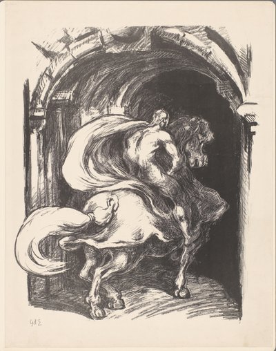 Rider Entering a Gate by Georges d