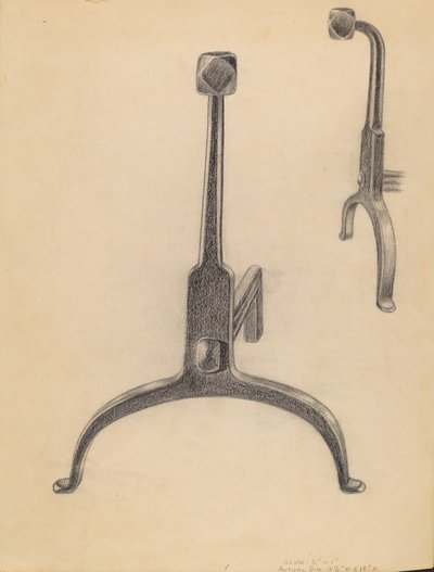Andirons by Gerald Bernhardt