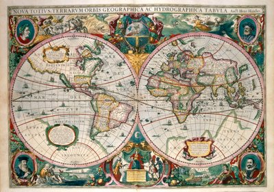 World Map, Amsterdam 1633 by Gerard (after) Mercator