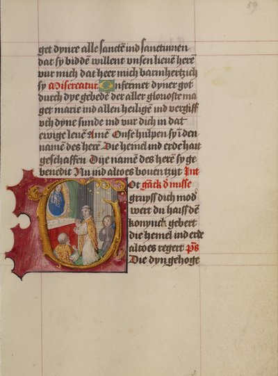 Initial G: A Priest Celebrating Mass by Gerard Horenbout