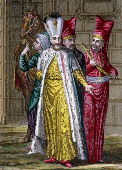 Ceremonial dress of the sultan by Gerard Jean Baptiste Scotin