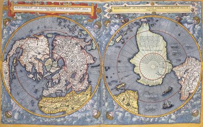 North and South Poles, 1593 by Gerard de Jode