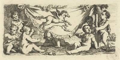 Putti Making Music with Pegasus by Gerard de Lairesse