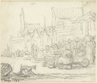 Market Scene by Gerard ter Borch (II)