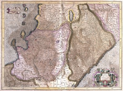 Abruzzo and Campania, Italy (engraving) by Gerardus Mercator