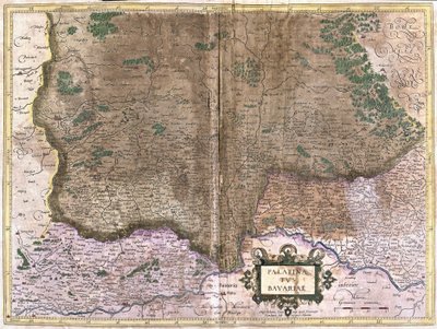 Bavaria, Germany (engraving) by Gerardus Mercator