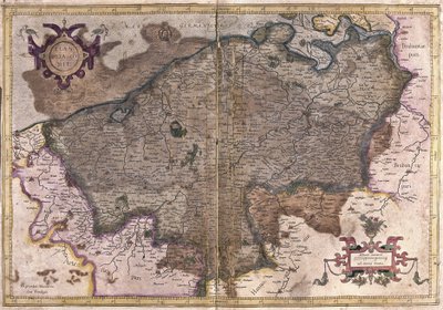 Belgium (engraving) by Gerardus Mercator