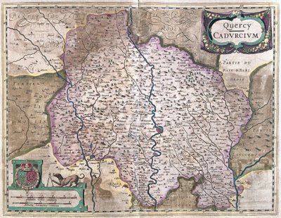 Cahors, France (engraving) by Gerardus Mercator