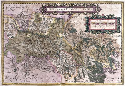 Liege, Belgium (engraving) by Gerardus Mercator