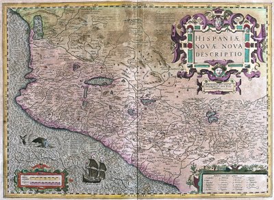 Mexico (engraving) by Gerardus Mercator