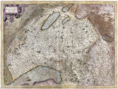 Northeast of Geneva, Switzerland by Gerardus Mercator