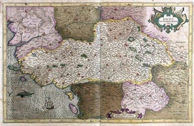 Poitou, France (engraving) by Gerardus Mercator