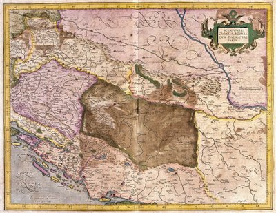 Sclavonia, Croatia, Bosnia and Dalmatia (Engraving) by Gerardus Mercator