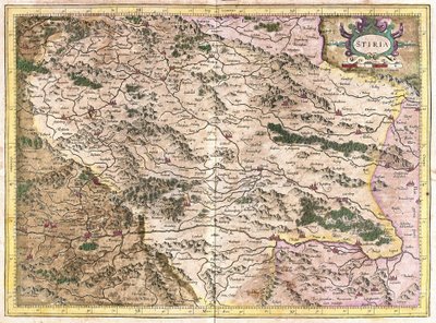 Steiermark, Austria (engraving) by Gerardus Mercator