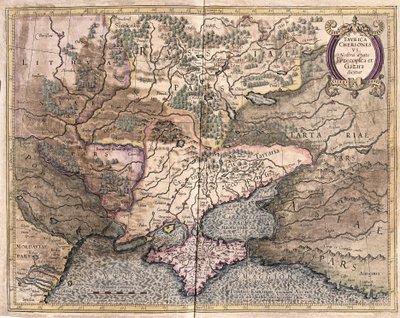 Ukraine and Crimea (engraving) by Gerardus Mercator
