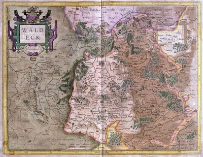 Waldeck, Germany (engraving) by Gerardus Mercator