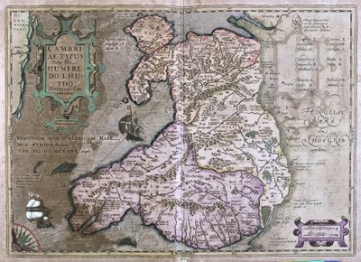 Wales, Great Britain by Gerardus Mercator